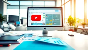 Boost your visibility with effective youtube smm panel strategies in a vibrant office setting.