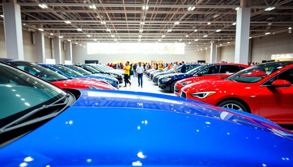 Attendees marveling at innovative models during the Auto Cars Show event.