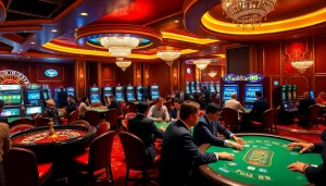 Experience the thrill of gaming with the Fun88 link at a luxurious casino atmosphere.