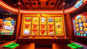 Exciting slot hoki interface showcasing vibrant themes and digital gaming elements.