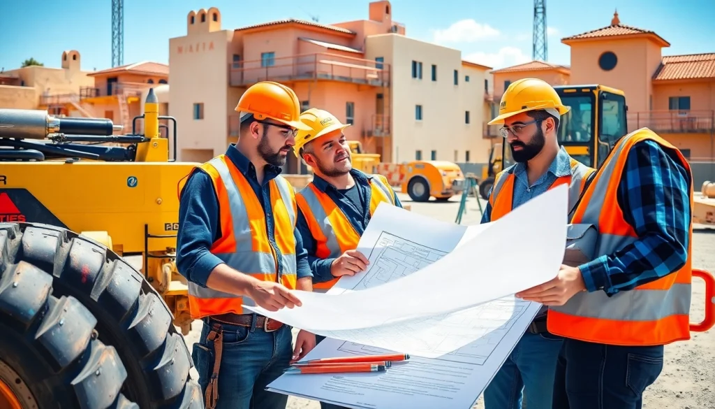 Collaborative construction team exemplifying the southern california contractors association's dedication to quality work.