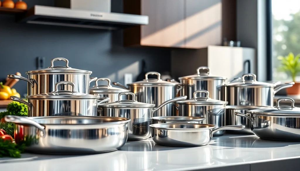 Showcasing stainless steel cookware NZ in a modern kitchen environment, highlighting quality and elegance.