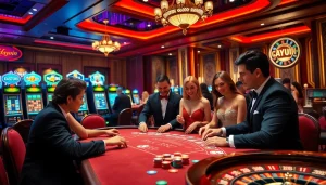 Experience the thrill of Cổng game Haywin with players engaging in vibrant casino activities.