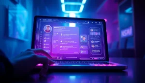 The interactive NSFW character AI interface displaying vibrant digital avatars and chat features vividly.