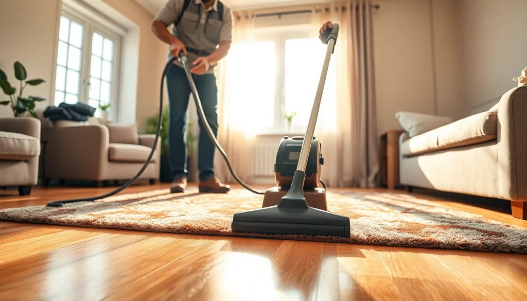 Experience expert carpet cleaning near me with a professional technician revitalizing rugs.