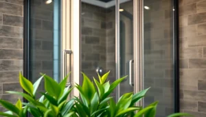 Erleben Sie eine elegante duschkabine 100x100 in einem modernen Badezimmer mit luxuriösen Glasdetails.