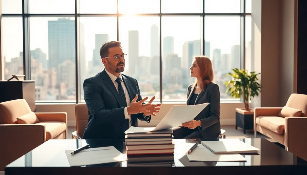 Brooklyn Real Estate Lawyer guiding clients with expertise in a modern office environment.