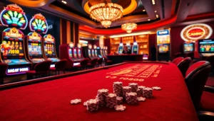 Players enjoying the excitement of RR88 at a luxurious casino table with vivid elements.