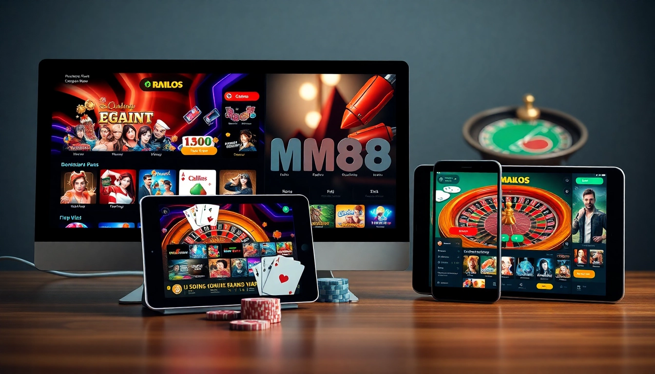 Explore the vibrant online gaming interface of https://mm88.in.net on multiple devices, showcasing engagement and excitement.