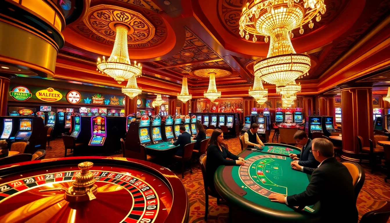 Découvrez l'ambiance luxueuse du meilleur casino en ligne avec des tables de poker et des machines à sous éblouissantes.