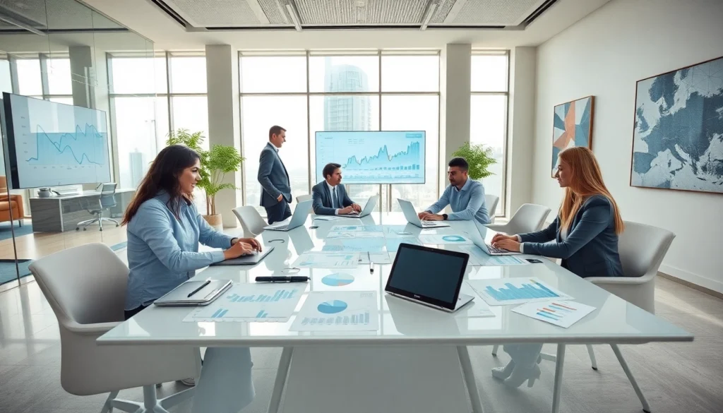 Engaging professionals in a modern Dubai office discussing Audit Services in Dubai.