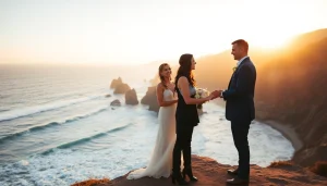 Beautiful couple embraced by the cliffs, showcasing the magic of a Big Sur wedding photographer capturing love.