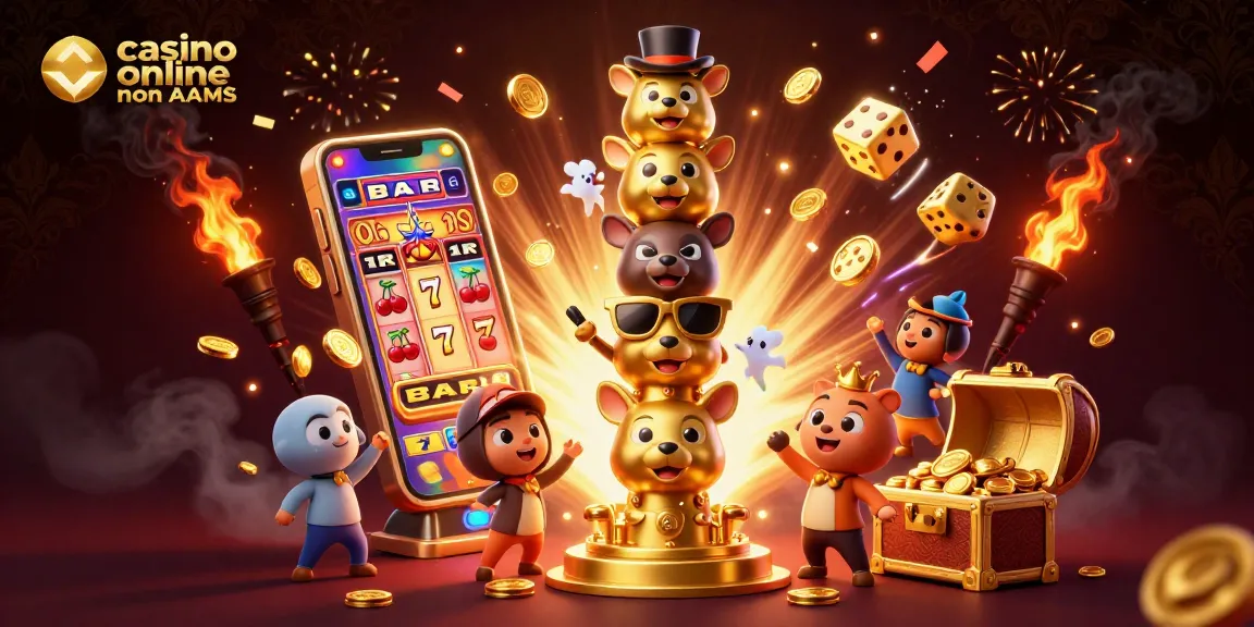 Gioca ai casinò online non AAMS, dove il totem dinamico e la macchina delle slot rappresentano l'eccitazione del gioco.