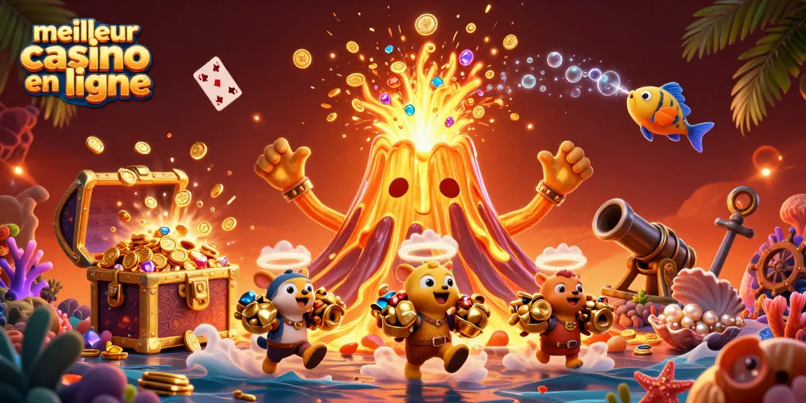 Découvrez le meilleur casino en ligne avec une illustration dynamique et riche en trésors.