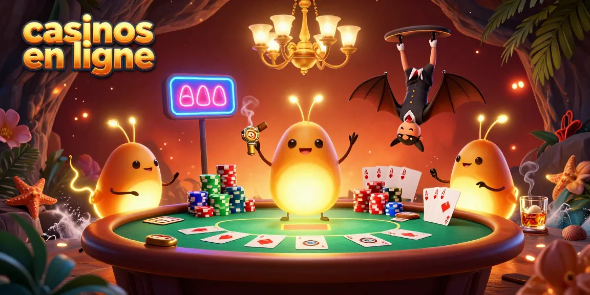 Les casinos en ligne éclairés par des vers luisants créant une ambiance de jeu animée et festive.